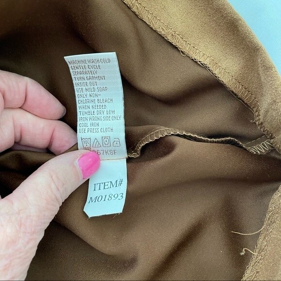 Drapers & Damons Faux Suede 3 Piece Chocolate Rust Purple Pants Set Size XL - Picture 13 of 16